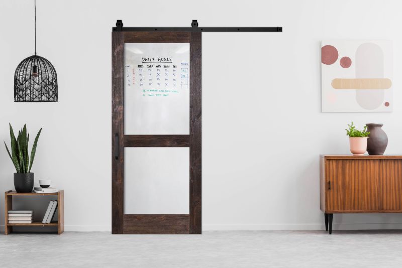 Split Whiteboard Barn Door Rustica
